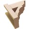Ekena Millwork 6-in W x 12-in D x 12-in H Balboa Trad Rough Cedar Woodgrain TimberThane Outlooker, Primed Tan OUTUR060X12X12BOA04RCPR - alternate 6